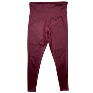 C9 Champion Women's High Waist Leggings Burgundy B9826-6AC - Size XS